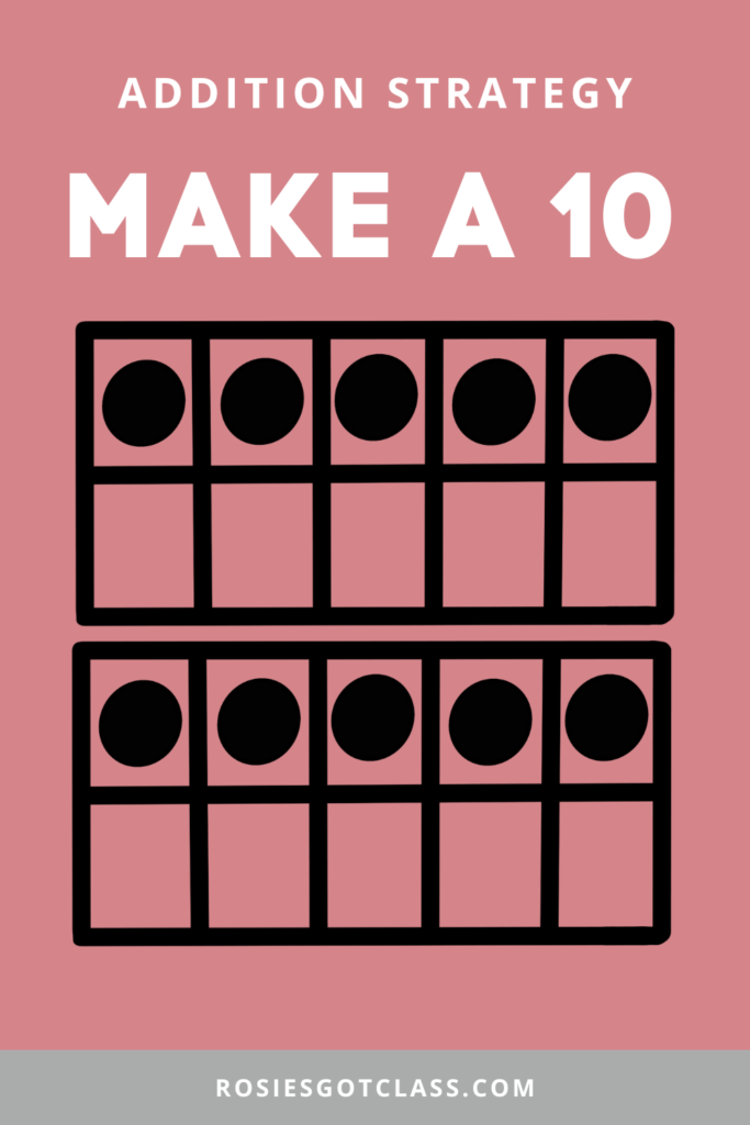 graphic of 2 ten frames with 5 dots in each ten frame