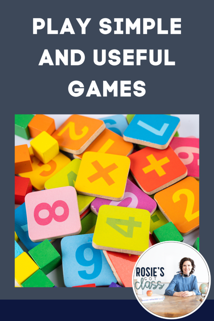 game pieces that are brightly colored with numbers and math symbols