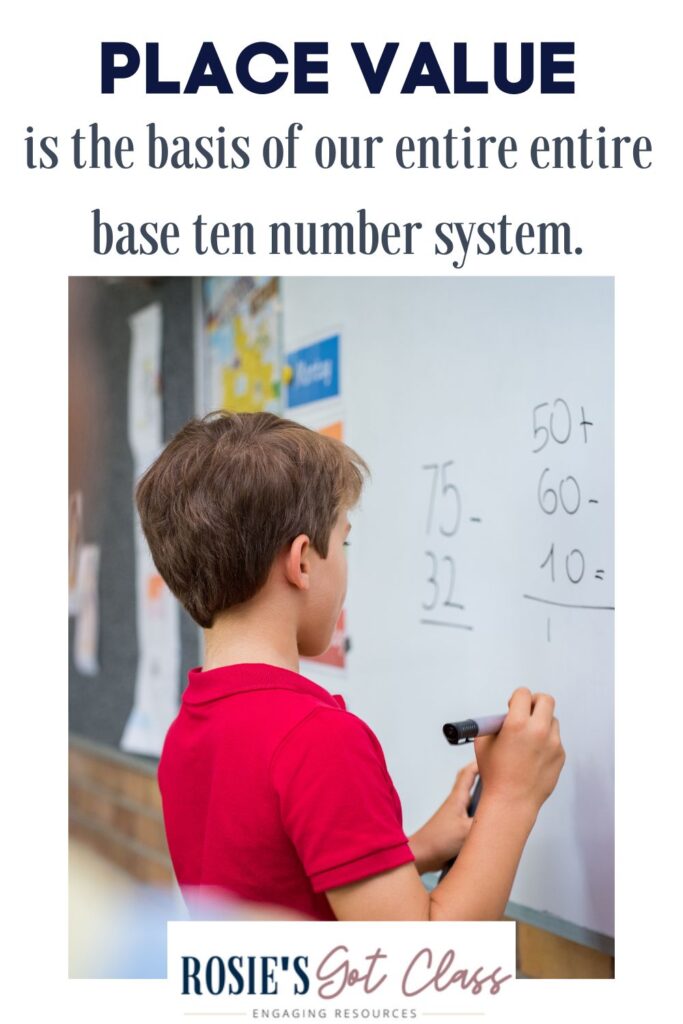 child using place value to solve math problems