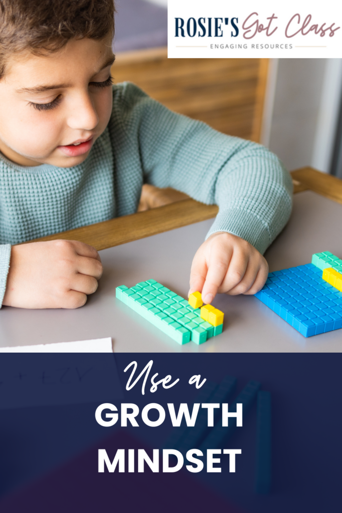 Boy using place value blocks to count