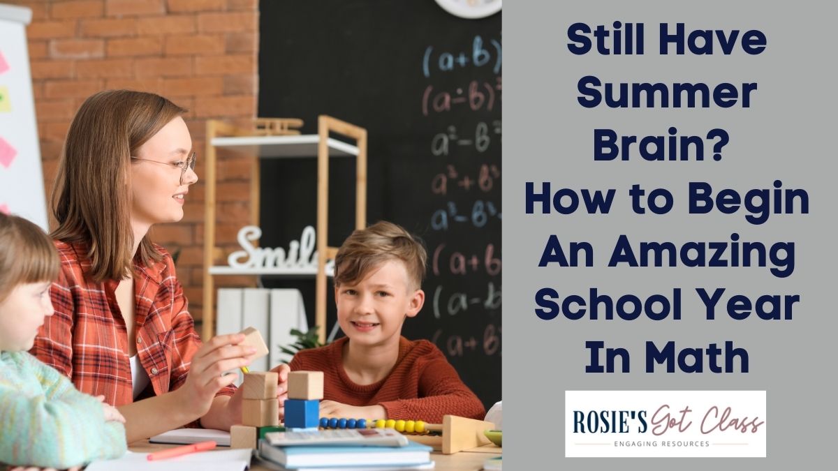 teacher with 2 students in math at the beginning of the school year