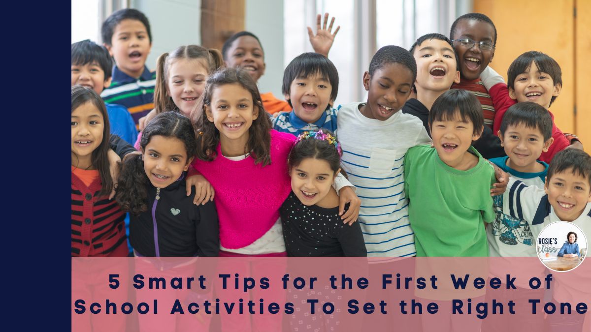 excited children in a classroom during the first week of school